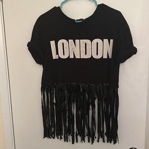 Zara: Black edgy London shirt